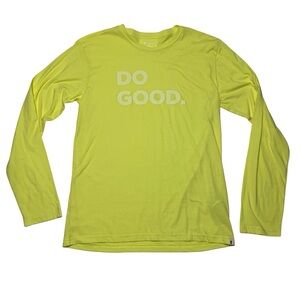 Cotopaxi Do Good Long Sleeve Shirt Organic Cotton Yellow Mens Size Large